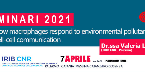 Seminario: Dr.ssa Valeria Longo. 7 Aprile 2021.
