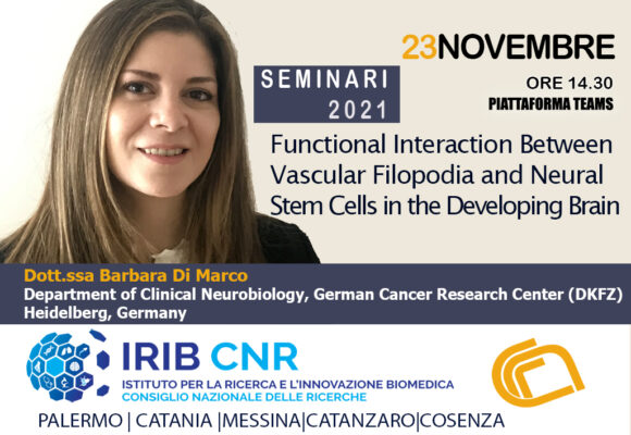 Seminar: Dr. Barbara Di Marco. November 23, 2021