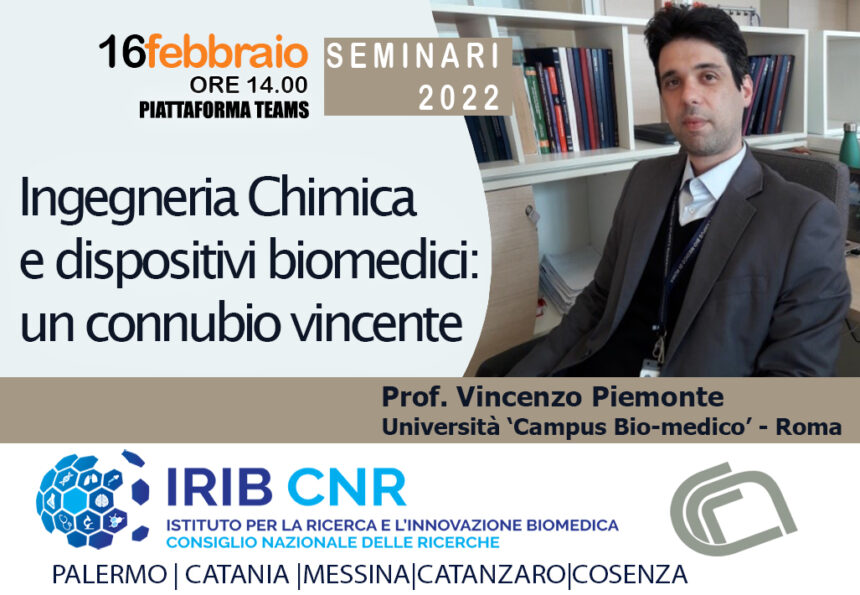 Seminario: Prof. Vincenzo Piemontese. 16 Febbraio 2022