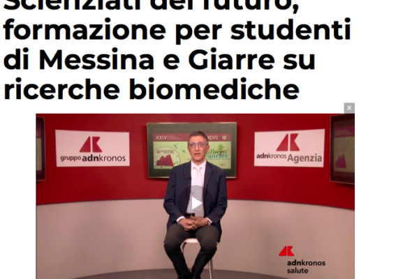 Scienziati del futuro, formazione per studenti di Messina e Giarre su ricerche biomediche